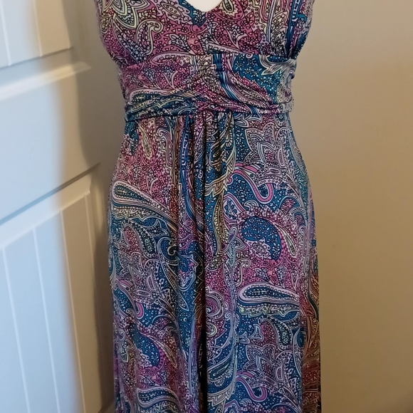 West Loop Halter Dress Sz Small. Beautiful Paisley print. - Picture 6 of 11
